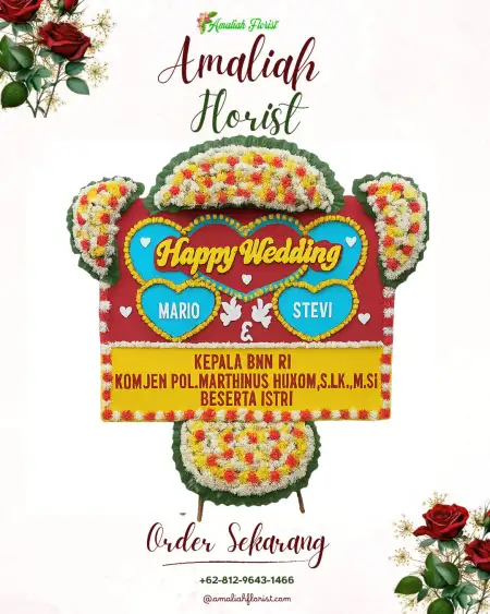 Papan Bunga Pernikahan Batu Raja